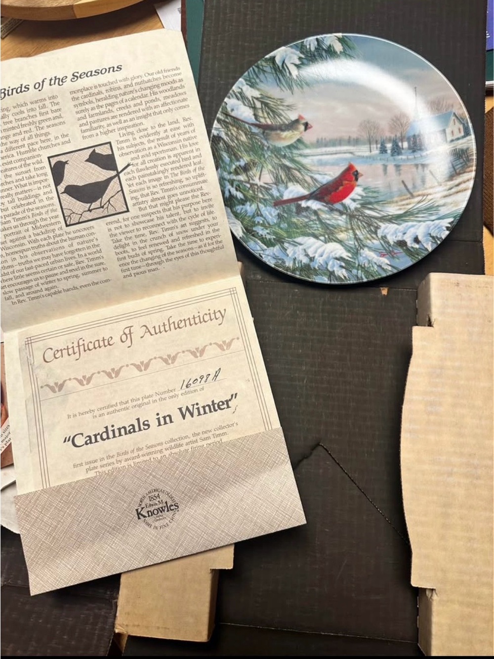Vintage Edwin M Knowles Collector Bird Plates